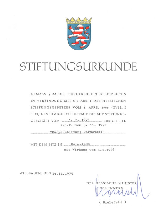 Stiftungsurkunde