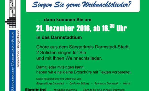 Weihnachtssingen Sängerkreis Darmstadt-Stadt