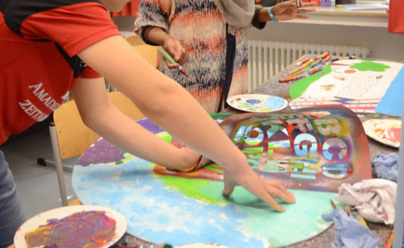 Mornewegschule Malworkshop "Darmstadt ist..." (Foto: Jörn Heilmann)
